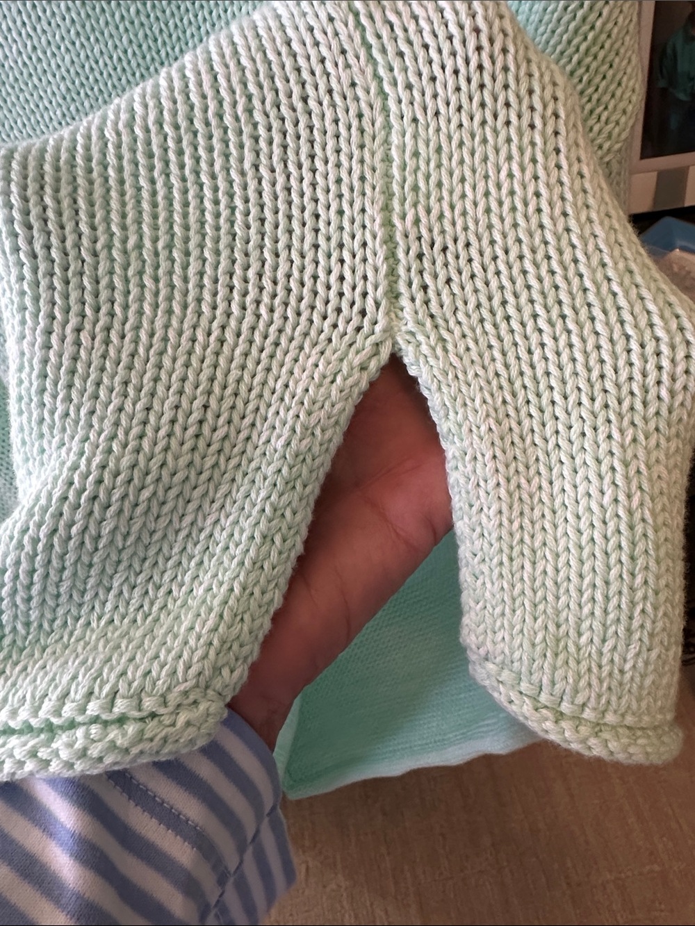 Lilly Pulitzer Seafoam Crewneck Sweater, Cotton Coastal luxury, medium - Picture 9 of 14